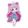 Diamond mosaic on a keychain with partial filling for children "Anime"