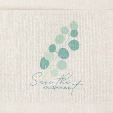 Textile pocket "eucalyptus" 3 departments, 56x20 cm-3
