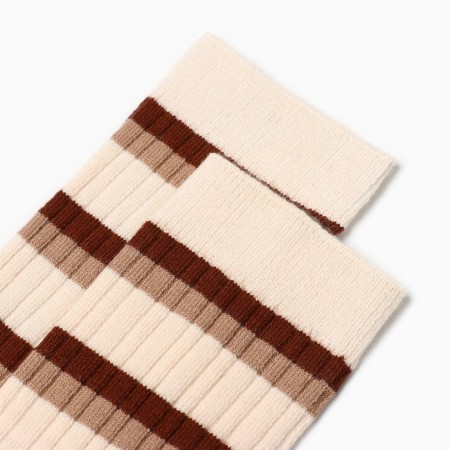 Women's socks, white/brown color, size 36-40-1