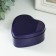 Casket Metal for a candle "Heart. Metallic" Violet 9.5x9x4.5 cm