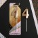 Candle for a cake, number "4", champagne.