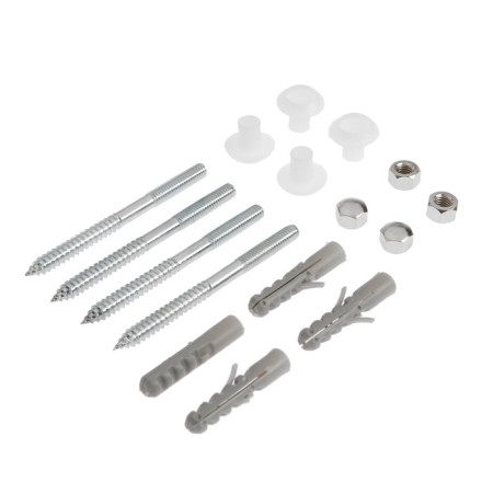 The toilet fastening set to the floor, 4 stilettos