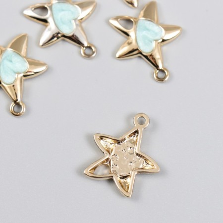 Decor for creativity metal, enamel "heart in the star" MIX 1.7x2.1 cm-2