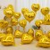 Foil ball 18 "heart", gold color