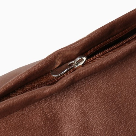 Decorative pillowcase "Ethel" to the leatherette 45x45 cm, brown-3