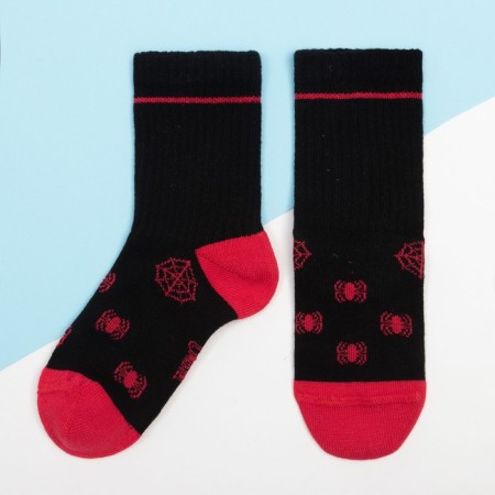 Set of socks "Spider-Man" 2 pairs, red/black, 18-20 cm-2