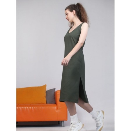 Women's dress, size 50, khaki color-4