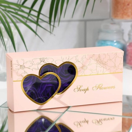 Soap roses, purple, set of 10 pcs.