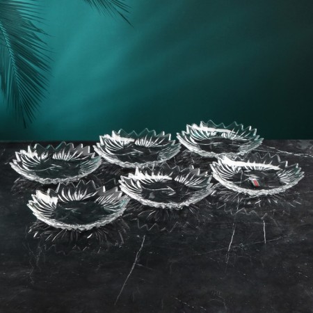 Set of glass plates "Victoria", d = 19 cm, Iran