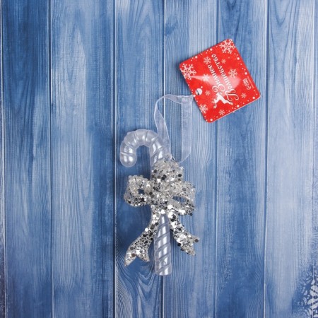 Christmas tree decoration "Magic wand" 11x5 cm, transparent-2