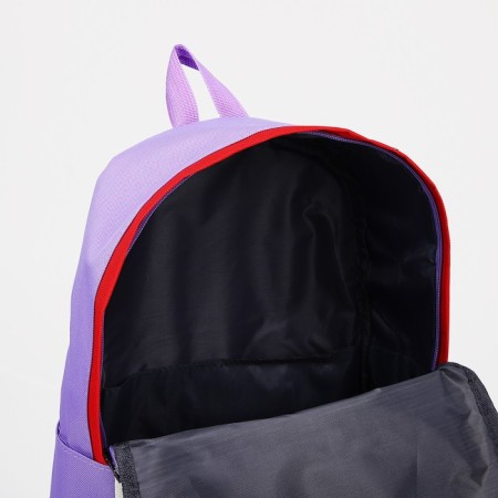 A backpack with a zipper, an outer pocket, a set of a chover, bag, color lilac-6