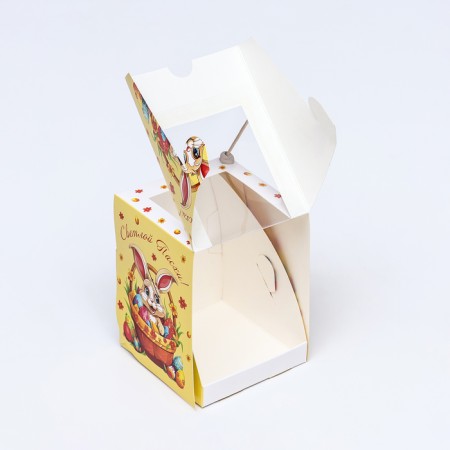 Easter box with the window "Easter rabbit" 12.5 x 9.5 x 9.5 cm-4