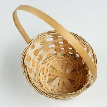 Wicker basket, d17 x 9 x 30 cm, bamboo-3