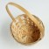 Wicker basket, d17 x 9 x 30 cm, bamboo