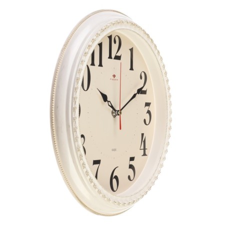 Watching, interior, d-28.5 cm, silent, white body with gold-1