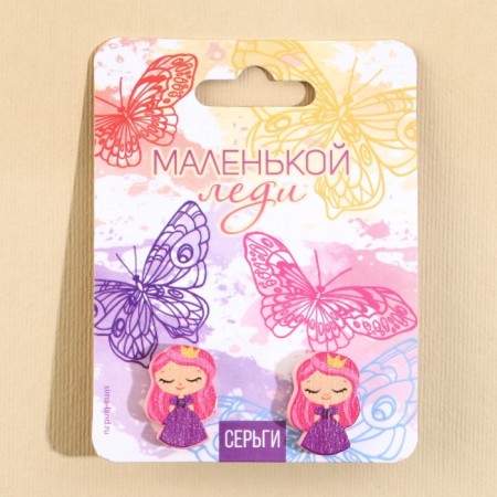 Серьги «Маленькой леди» 6х9 см-4