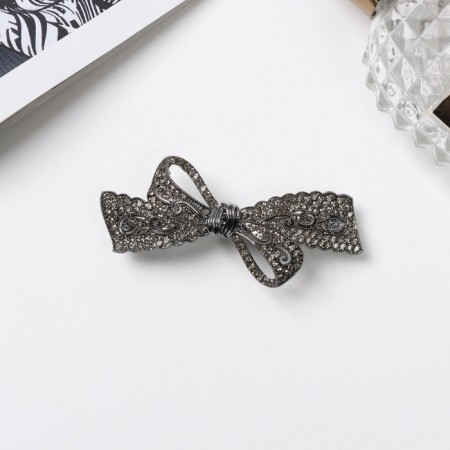 Hair hair clip "Patricia" bow, 7 cm, black