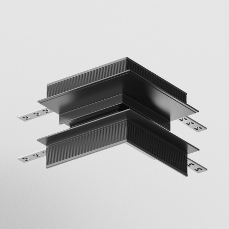 External Corner Connector for the built-in track system Technical tra004OCL-22B, 10x10x8.5 cm, black color is black-1