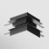 External Corner Connector for the built-in track system Technical tra004OCL-22B, 10x10x8.5 cm, black color is black