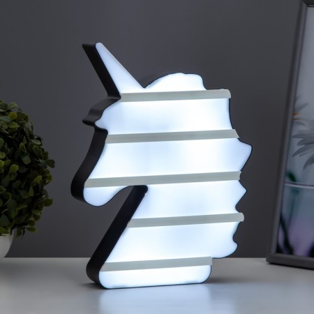 Night Participant "Unicorn" LED English, numbers, from batteries/USB 27.5x20x5 cm Risalux-2