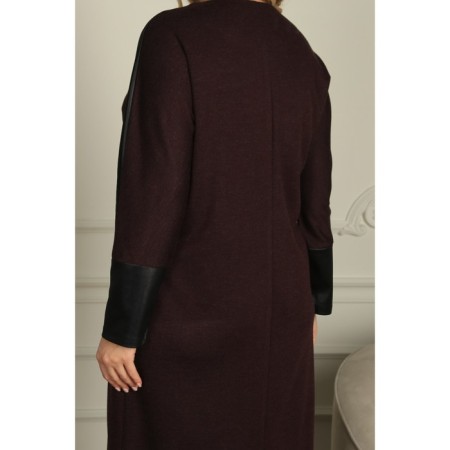 Women's dress, size 48, burgundy color-3