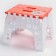 Stool "alphabet" folding, children, pink/white color