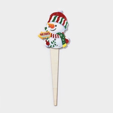 Topper decorative "snowman" 8x24.5 cm-1