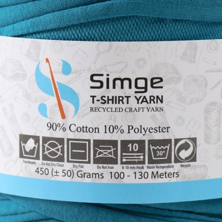 Knitted yarn secondary 90% cotton, 10% p/e, 100m/450 ± 50 g (indigo) mix-4