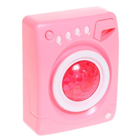 Household appliances "Washing machine", light, sound, drum rotates, pink color-1