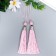 Decor for creativity Textile "Brush with a bead" Direct pink set 2 pcs 10x1 cm