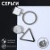 Earrings with mother -of -pearl "Magic" geometry, white color in silver