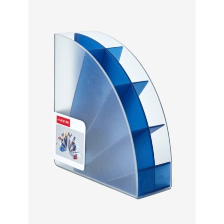 Organizer-stand table, DEVENTE. FAN, 175 x 155 x 63 mm, plastic, blue