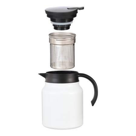 Thermos-coffeery, 1 l, with a strain, retains heat up to 12 hours, white-1
