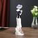 Souvenir Ceramics "Madmoiselle in a hat with a rose in the hands" Cobalt 28x7.5x8.5 cm