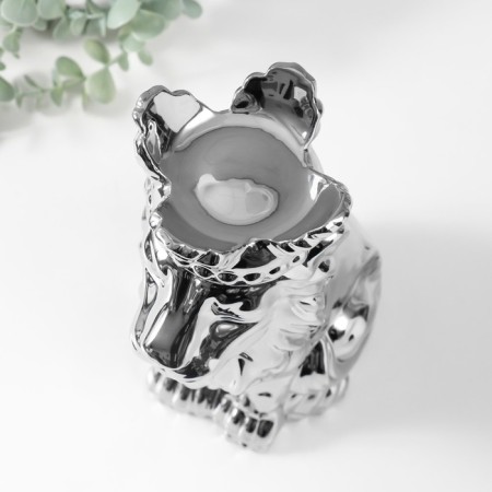 Souvenir Ceramics "Leo in the Crown" silver 17x12x26 cm-4