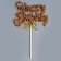 Topper "Happy Birthday", Color Gold