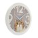 Wall clock, series: animal world, "cat", d = 29 cm, white rim