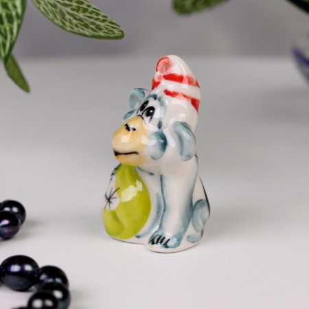 Souvenir "Monkey with a bag", gzhel, color-1