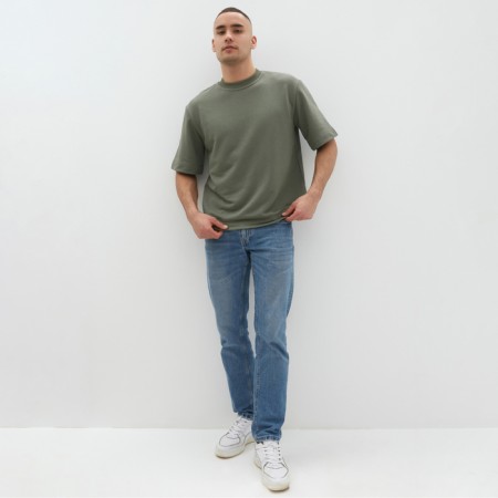 T -shirt men Minaku: Basic Line Man Color Khaki, size 44-1
