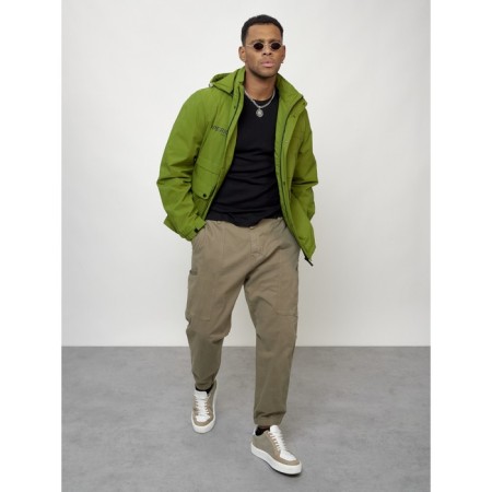 Sports male jacket, size 48, green color-5