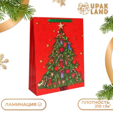 Gift, laminated, "Christmas tree", 31 x 40 x 11.5 cm