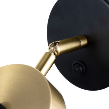 Bra "Amadis" LED 5W black and gold 10x10 cm-7
