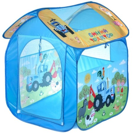 Game tent "Blue Tractor" 83x80x105 cm, in bag