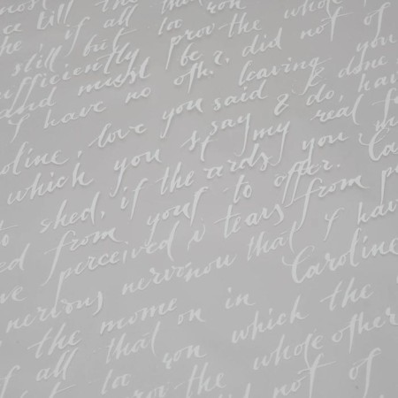 Flower film, "letter", matte, white, 0.6 x 9m ± 5%-2