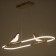Lamp "Birds" 80W LED gold 89x37x30cm Bayerlux