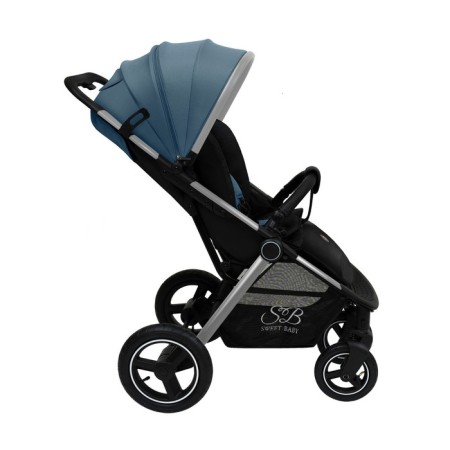 Walking stroller Sweet Baby Compatto, Silver Dark Green-9