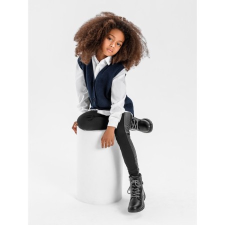 Жилет для девочки Amarobaby Knit Mild, рост 128 см, цвет синий-3
