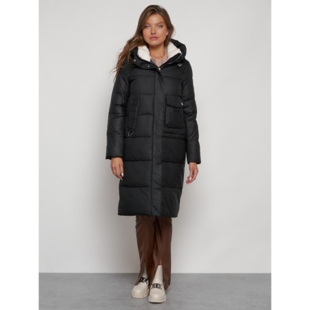 Coat insulated winter female, size 40, black color