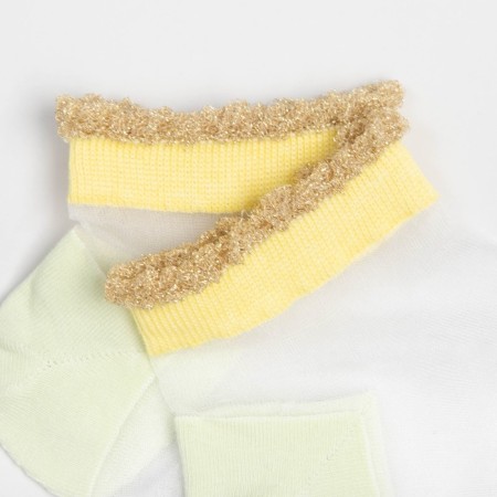 Women's socks glass minku yellow color, size 36-37 (23 cm)-4