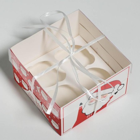 Box for the Capcake "Happy New Year!", 16 x 16 x 10 cm, New Year-5